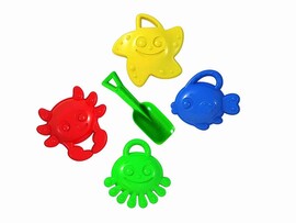 Набор формочек "Морские друзья" 4 шт., лопатка. 70047