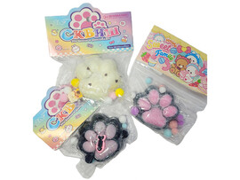 Сквиш цветной «Лапка» 7 см ассорти