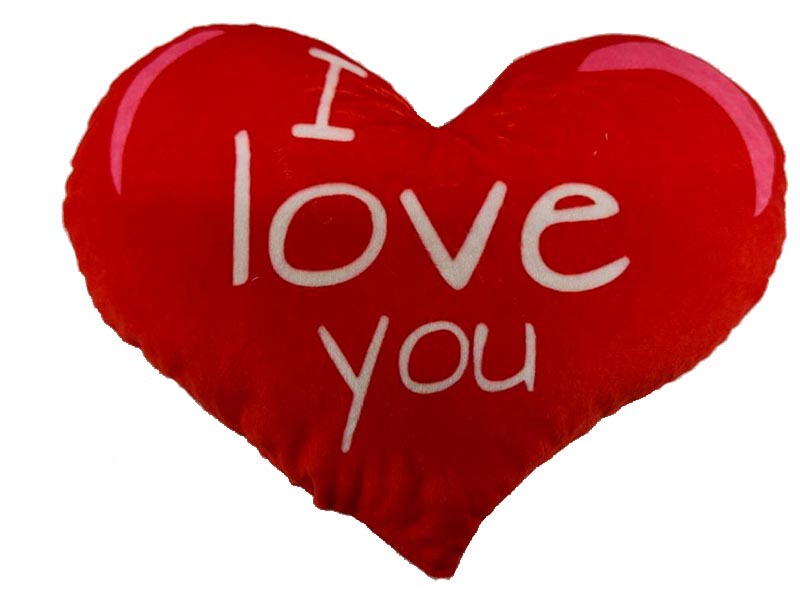 Подушка-игрушка Сердце I love you красное 32х25см HRT-009