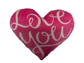 Подушка-игрушка Сердце love you розовое 32х25см HRT-011