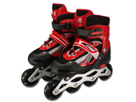 Ролики 35-38 р. (металл. рама, свет. колеса) красный в кор. 31-11 (35-38) доставка оптом в Донецк