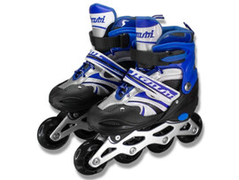 Ролики 35-38 р. (металл. рама, свет. колеса) синий в сумке 31-11 (35-38) доставка оптом в Донецк