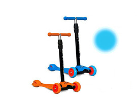 Самокат 3-х колесный от 2 до 5 лет, вес до 30 кг, колеса PU свет., ручка до 70 см голубой доставка оптом в Донецк