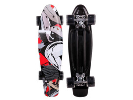 Пенниборд 56*15 см "Граффити-1" (пласт., основа аллюм., колеса ПУ 60 мм, свет) HB210805-9/2 доставка оптом в Донецк