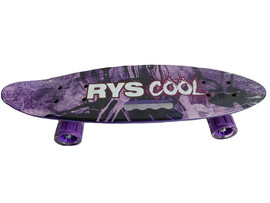 Пенниборд с ручкой 59*16 см "Стремительный" (пласт., основа аллюм., колеса ПУ 60 мм, свет) H1904-3/2 доставка оптом в Донецк