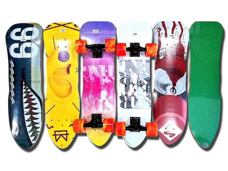 Донецк игрушка оптом Скейтборд  70 см с наклоном (дерев., колеса РU) зеленый 823