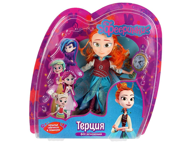 Донецк игрушка оптом Кукла шарнирная 31 см «Фееринки Терция» крылья светятся в темноте