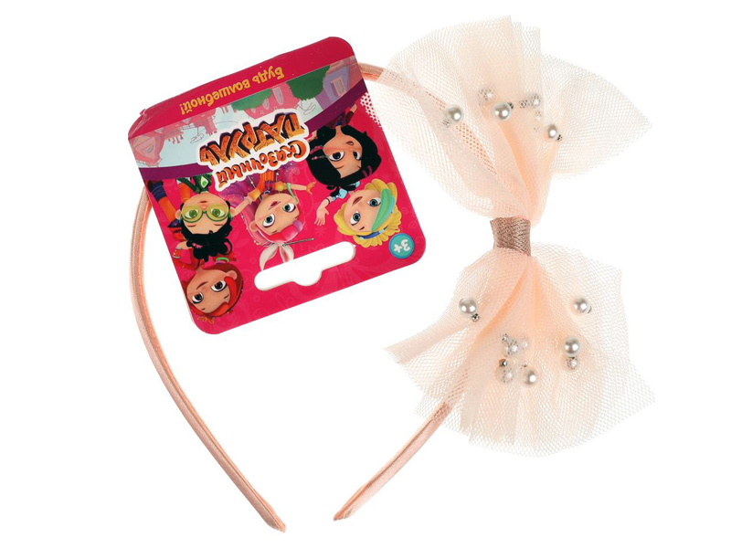 Донецк игрушка оптом Ободок Бусины "Сказочный патруль" розовый HAIRBAND-B-SP4