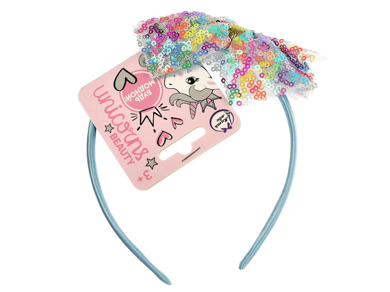 Донецк игрушка оптом Ободок для волос "Бант с пайетками" HAIRBAND-ML-2-RU