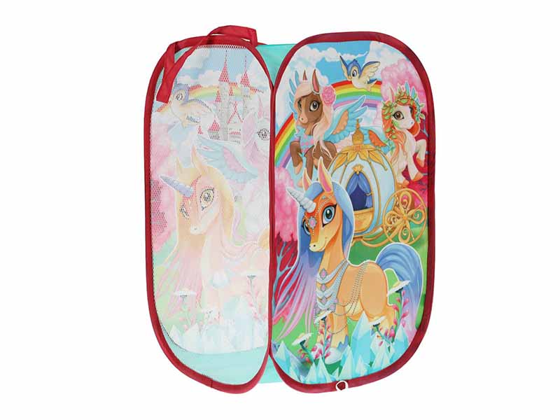 Донецк игрушка оптом Корзина для игрушек "Единороги" 36*58 см LB-UC