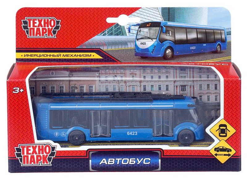 Донецк игрушка оптом Технопарк. АВТОБУС новый металл. инерц. 15 см (открыв. двери)