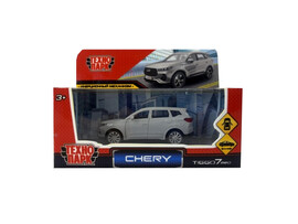 Технопарк. Машина «Chery Tiggo 7 Pro» металл. инерц. 10,5 см (открыв. двери, багажник) серебристый доставка оптом в Донецк