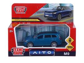 Технопарк. Машина «AITO M9» металл. инерц. 10,5 см (открыв. двери, багажник) синий доставка оптом в Донецк
