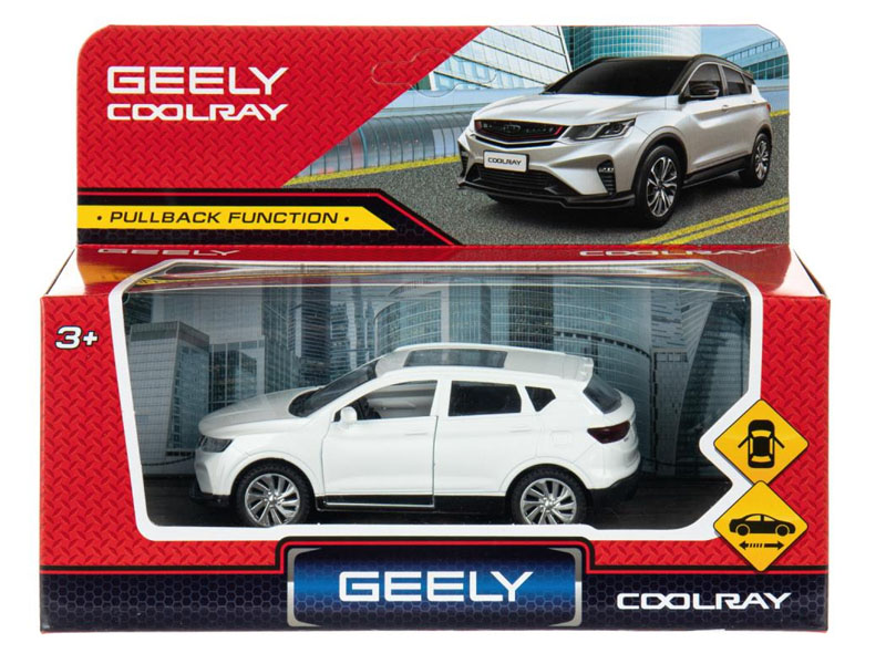 Донецк игрушка оптом Технопарк. Машина «Geely Coolray» металл. инерц. 10,5 см (открыв. двери, багажник) белый