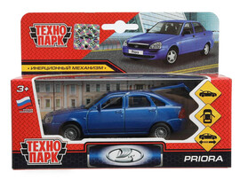 Технопарк. Машина «LADA PRIORA ХЭТЧБЕК» металл. инерц. 12 см (открыв. двери, багажник) синий доставка оптом в Донецк