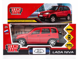 Технопарк. Машина «LADA NIVA» металл. инерц. 12 см (открыв. двери, багажник) красный доставка оптом в Донецк