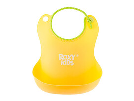 Нагрудник «ROXY-KIDS» мягкий с кармашком и застежкой желтый доставка оптом в Донецк