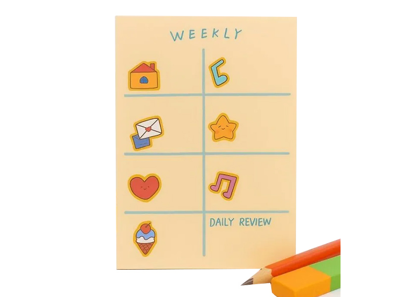 Донецк игрушка оптом Блок для заметок "Weekly Daily review" 50 л 8*12 см