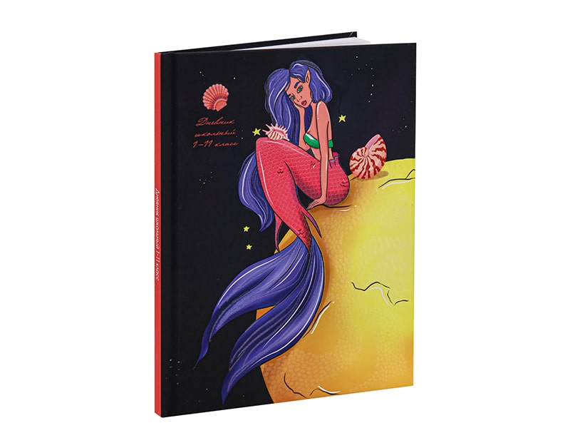 Донецк игрушка оптом Дневник школьный 40 л "Лунная русалка" (7БЦ, софт-тач, песок)