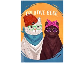 Записная книга 140*210 мм 112 л «Коты миллениалы» (дизайн. блок, тв. пер.) доставка оптом в Донецк