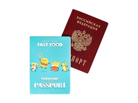 Обложка для паспорта "Fast food" ПВХ slim ОП-4484 доставка оптом в Донецк