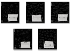 Тетрадь 12л ЛИНИЯ «Black Pattern» доставка оптом в Донецк