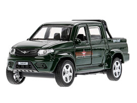 Машина металл UAZ PICKUP АРМИЯ РОССИИ длина 12 см, двери, багаж, инерц, кор. Технопарк в кор.2*36шт доставка оптом в Донецк