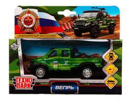 Машина металл ГАЗ ВЕПРЬ 12,5 см, двери, пулем, инерц, камуф, кор. Технопарк в кор.2*60шт доставка оптом в Донецк