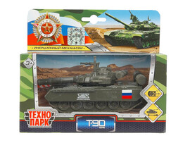 Модель металл ТАНК Т-90, 12 см, подвиж. дет., инерц.,кор. Технопарк в кор.2*24шт доставка оптом в Донецк