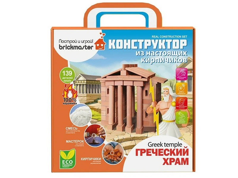 Донецк игрушка оптом "Греческий храм": конструктор керамический для детского творчества, арт.304
