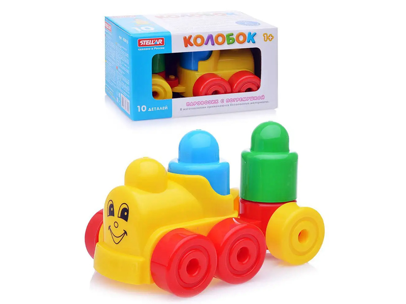 Донецк игрушка оптом Конструктор "Колобок" 10 дет. коробка