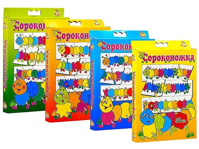 Донецк игрушка оптом Обучающие карточки "Сороконожка" 4шт/уп