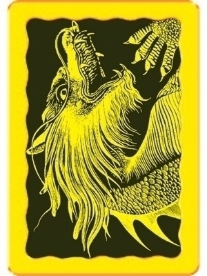 Донецк игрушка оптом Гравюра-царапка золото "Китайский Дракон" 27*31 см