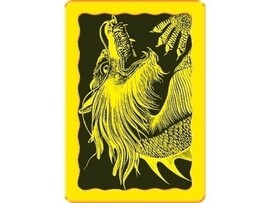 Гравюра-царапка золото "Китайский Дракон" 27*31 см доставка оптом в Донецк