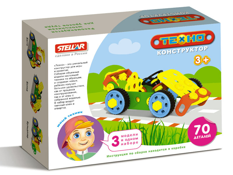 Донецк игрушка оптом Конструктор "Техно" 70 дет. "Кабриолет"