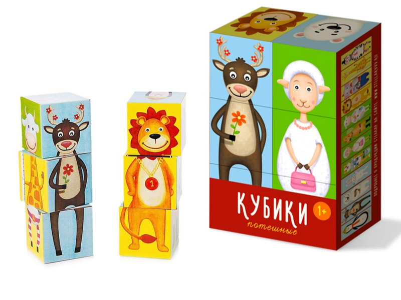 Донецк игрушка оптом Кубики Потешные из 6-ти штук