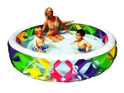 Донецк игрушка оптом Бассейн с надувным дном "РОМБ" 229*56см, 840л 56494NP