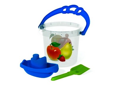 Донецк игрушка оптом Песочный набор № 121 (ведро 0,8 л термо, совок 19 см, кораблик малый)