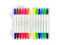 Фломастеры-кисточки 12 цв., двухстор., водные, пласт. пенал 0